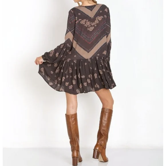 Free People "From Your Heart" Mini Dress in Midnight - Picture 5 of 7